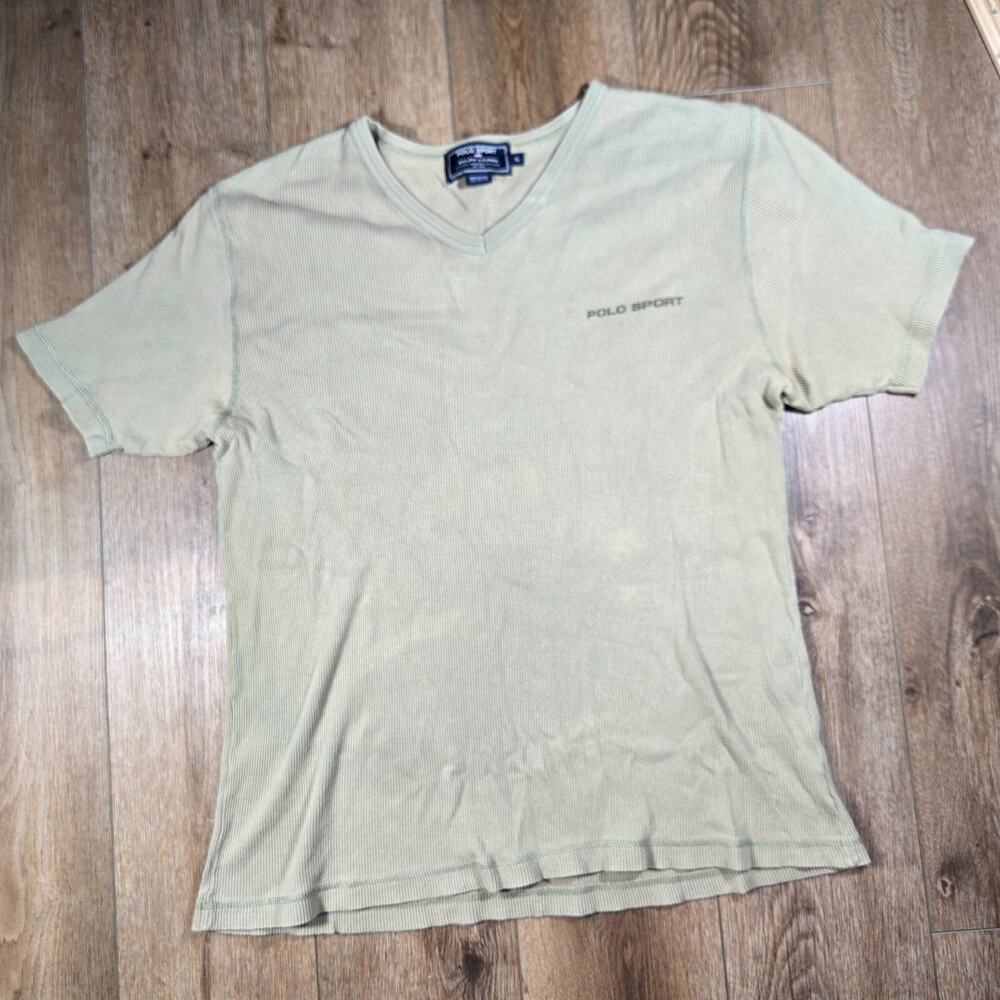 Vintage Polo Sport Ralph Lauren Corduroy Shirt Mens XL Brown Short Sleeve